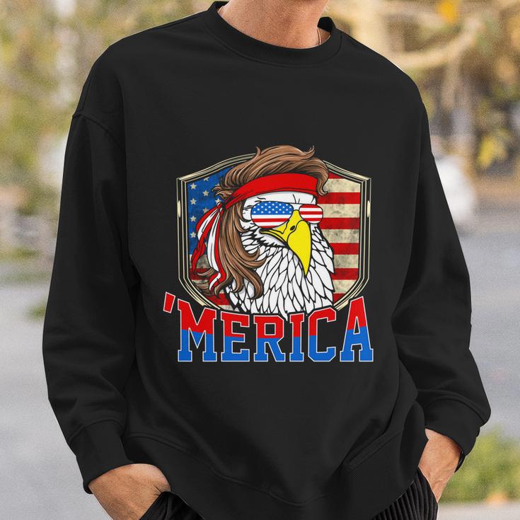 Funny July 4Th Cute Gift Merica 4Th Of July Bald Eagle Mullet Gift Sweatshirt Gifts for Him