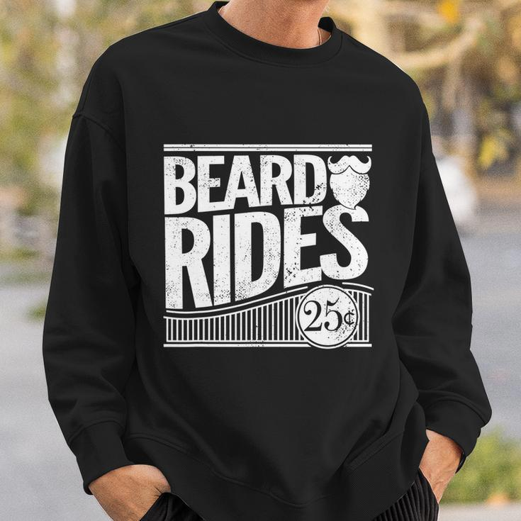 Funny Mens Beard Rides Gift Funny Vintage Distressed Mens Beard Gift Sweatshirt Gifts for Him