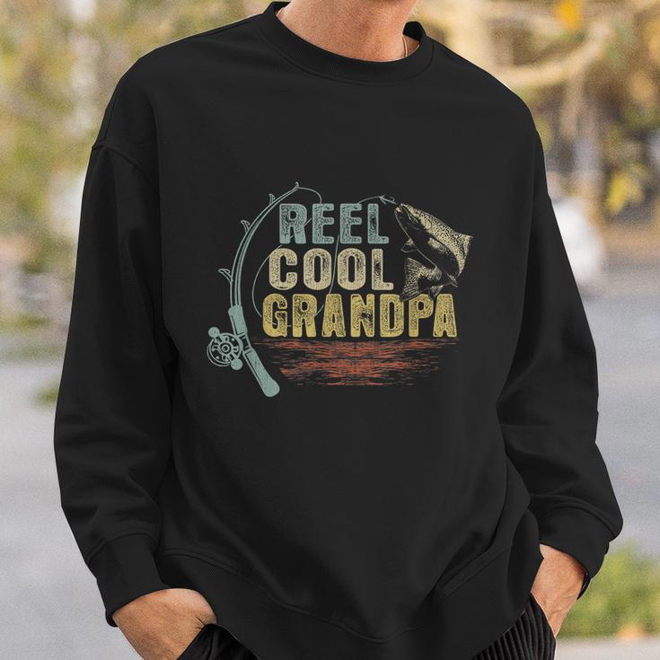 Funny Mens Funny Fishing Gift Vintage Reel Cool Grandpa Gift Sweatshirt Gifts for Him