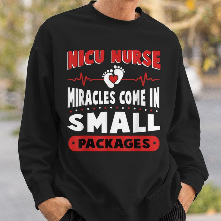 Funny Miracle Neonatal Intensive Care Unit Nicu Nurse Sweatshirt Gifts for Him