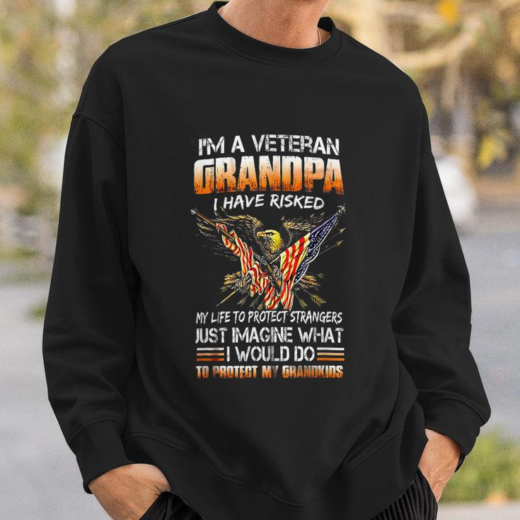 Funny Veteran Gift Grandpa Proud Vet Grandfather Fathers Day Gift Tshirt Sweatshirt Gifts for Him
