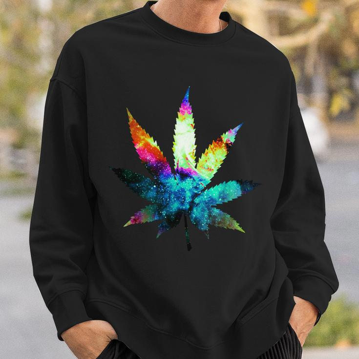 Galaxy Kush In Space Weed Sweatshirt Gifts for Him
