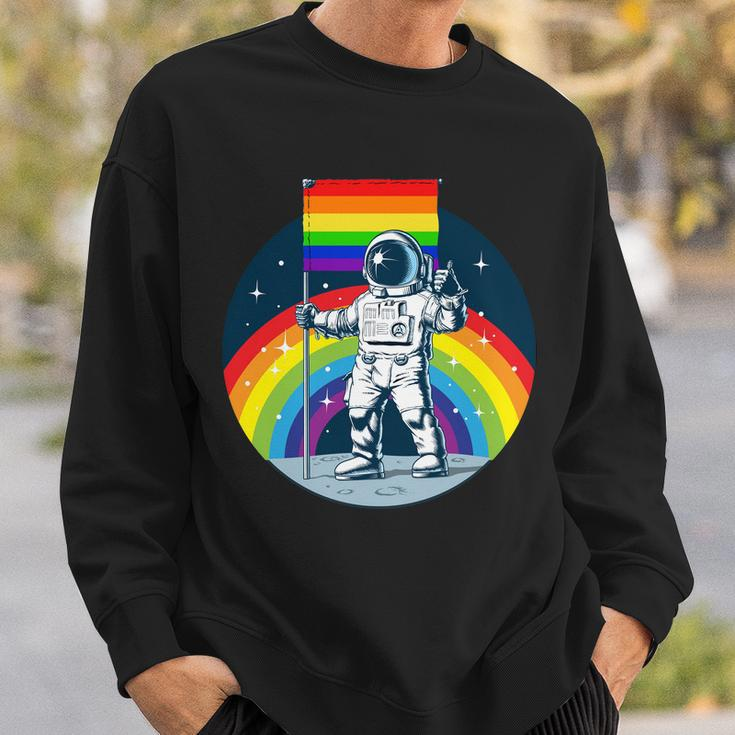 Gay Pride Astronaut Lgbt Moon Landing Sweatshirt Gifts for Him