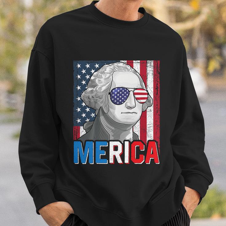 George Washington 4Th Of July Merica Men Women American Flag Sweatshirt Gifts for Him