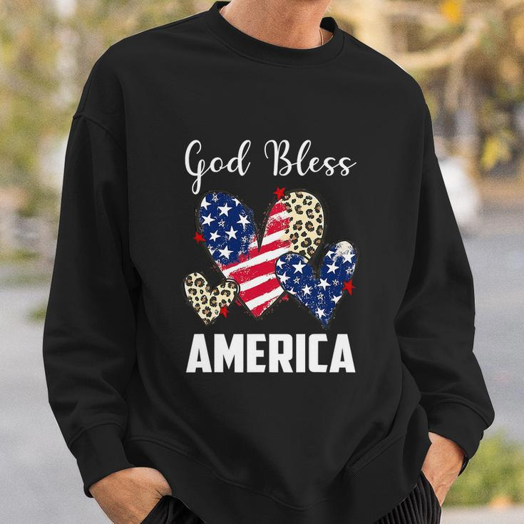 God Bless America Leopard Christian 4Th Of July Sweatshirt Gifts for Him
