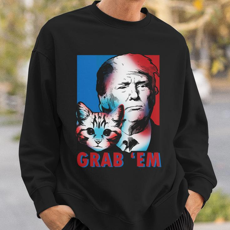 Grab Em Cat Funny Pro Trump Tshirt Sweatshirt Gifts for Him