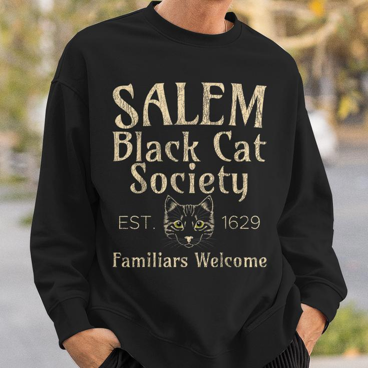 Halloween Salem Black Cat Society Familiars Welcome Sweatshirt Gifts for Him