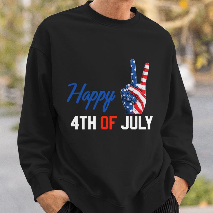 Happy 4Th Of July Peace America Independence Day Patriot Usa V2 Sweatshirt Gifts for Him