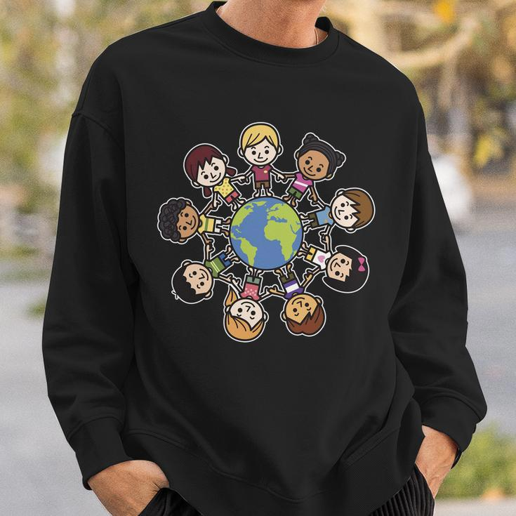 Happy Earth Day Children Around The World Sweatshirt Gifts for Him