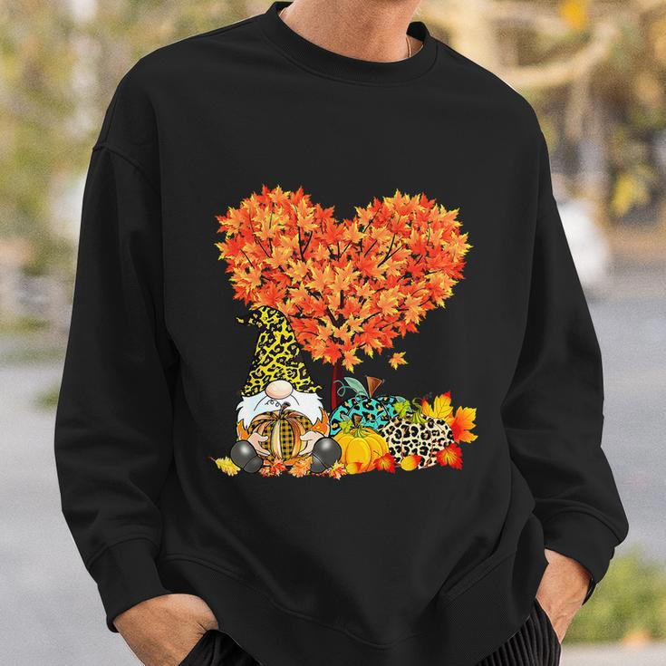 Happy Fall Yall Gnome Leopard Pumpkin Funny Autumn Gnome Graphic Design Printed Casual Daily Basic Sweatshirt Gifts for Him