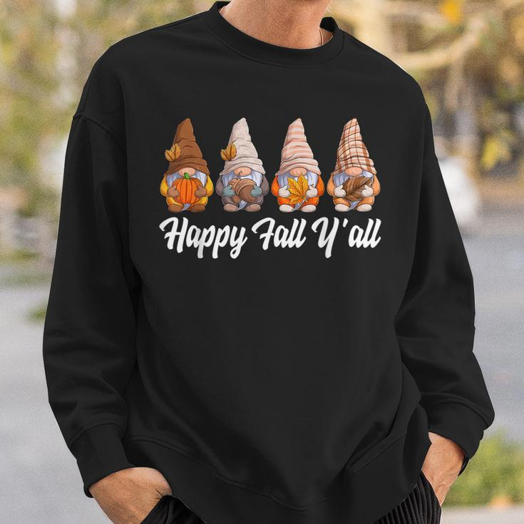 Happy Fall Yall Gnome Pumpkin Funny Autumn Gnomes Sweatshirt Gifts for Him