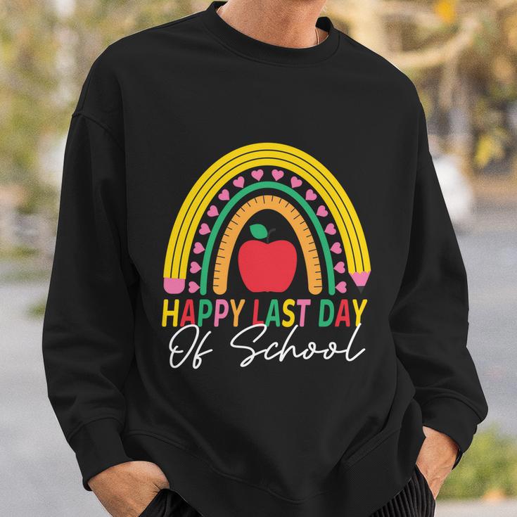 Happy Last Day Of School Rainbow Teacher Student Graduation Cute Gift Sweatshirt Gifts for Him