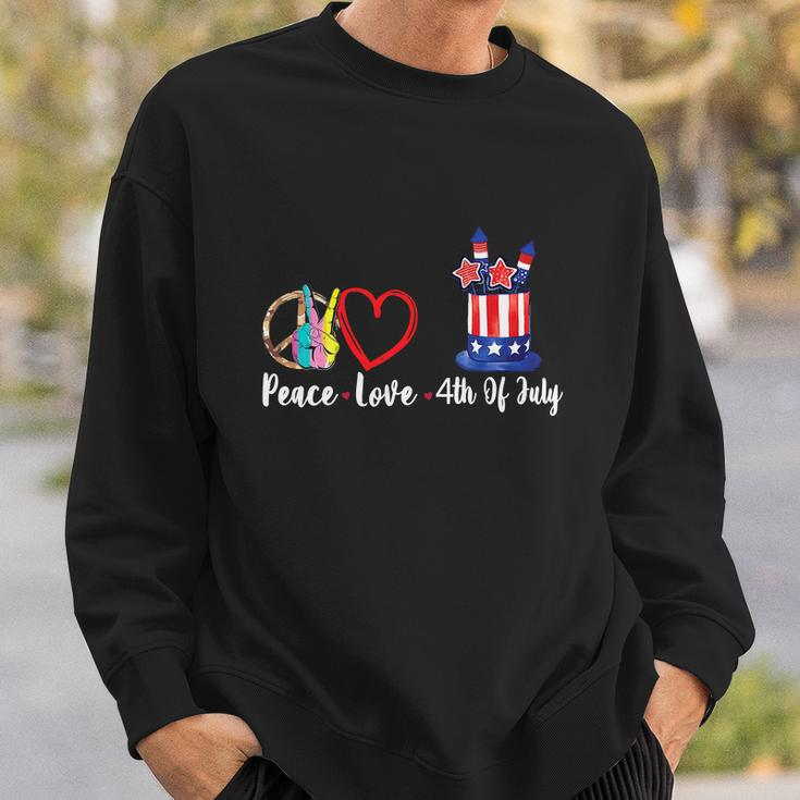 Happy Peace Love 4Th Of July Sublimation Sweatshirt Gifts for Him