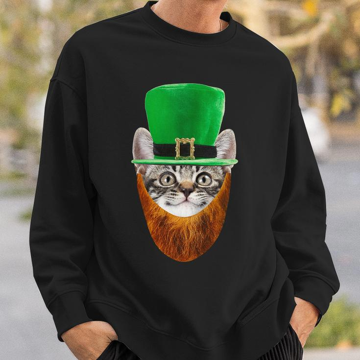 Happy St Catricks Day Funny Cat Ginger Beard St Patricks Day Tshirt Sweatshirt Gifts for Him