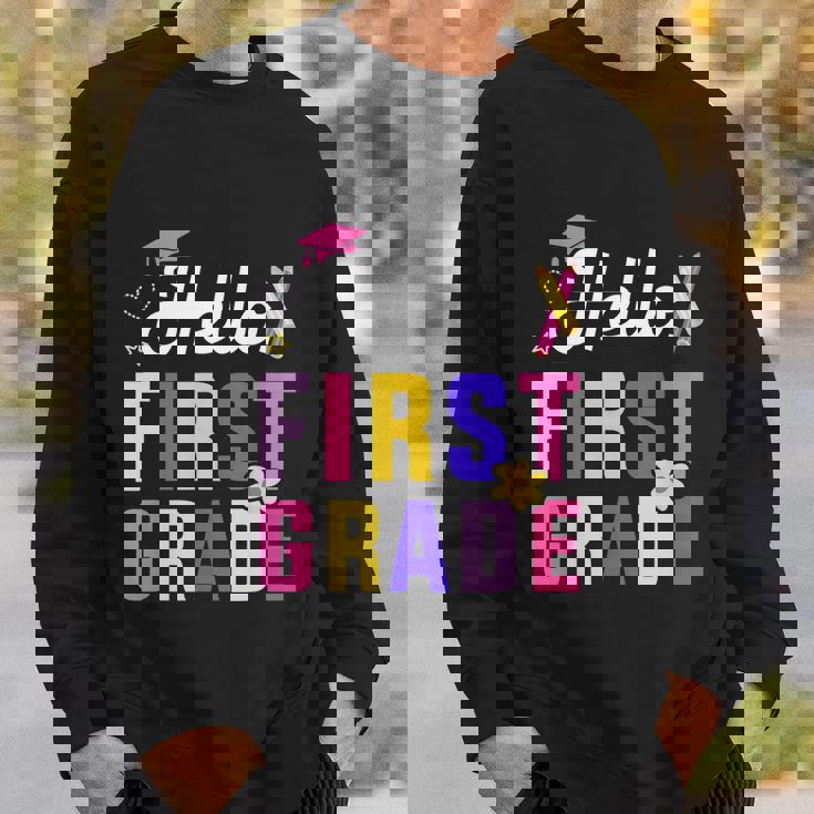 Hello 1St Grade First Back To School Student Teacher Sweatshirt Gifts for Him