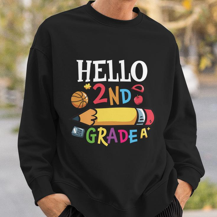 Hello 2Nd Grade Pencil Back To School Sweatshirt Gifts for Him