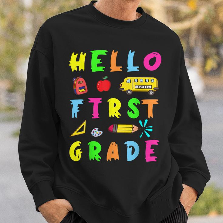 Hello Miss First Grade Back To School Teachers Kida Sweatshirt Gifts for Him