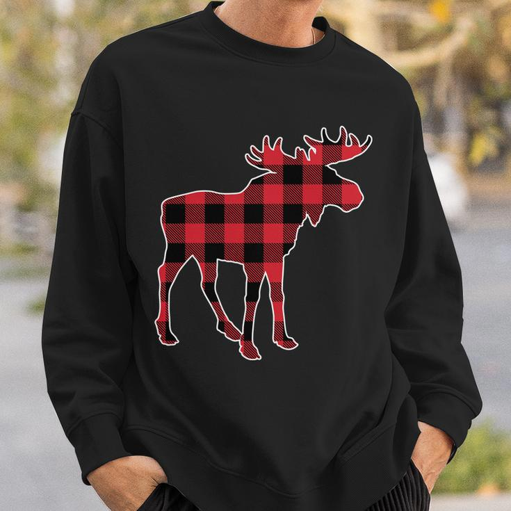 Holiday Plaid Moose Sweatshirt Gifts for Him