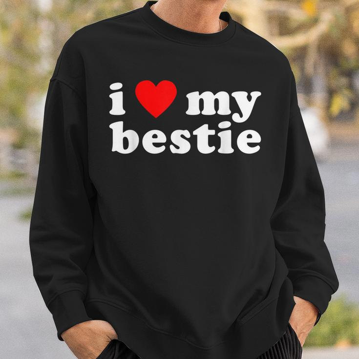 I Love My Bestie Best Friend Bff Cute Matching Friends Heart Men Women Sweatshirt Graphic Print Unisex Gifts for Him