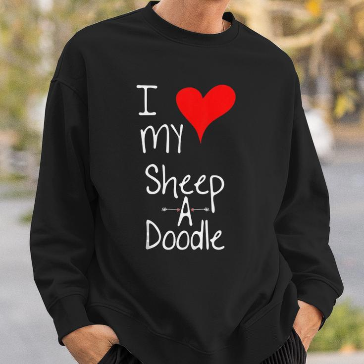 I Love My Sheepadoodle Cute Dog Owner Gift &8211 Graphic Sweatshirt Gifts for Him