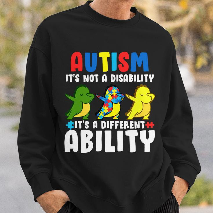 Its Not A Disability Ability Autism Dinosaur Dabbing Tshirt Sweatshirt Gifts for Him