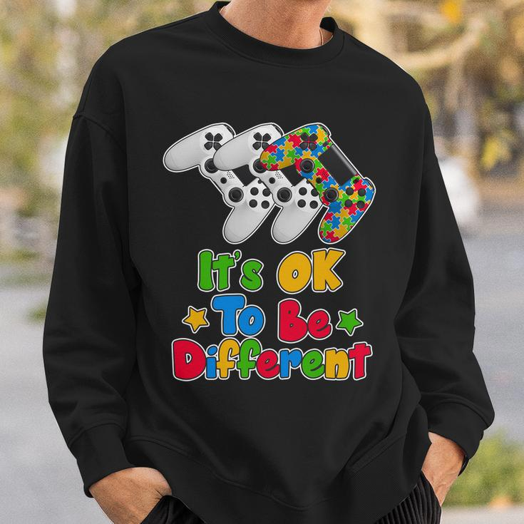 Its Ok To Be Different Autism Awareness Video Gamer Sweatshirt Gifts for Him