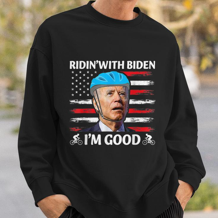 Joe Biden Falling Off His Bicycle Funny Biden Falls Off Bike V6 Sweatshirt Gifts for Him