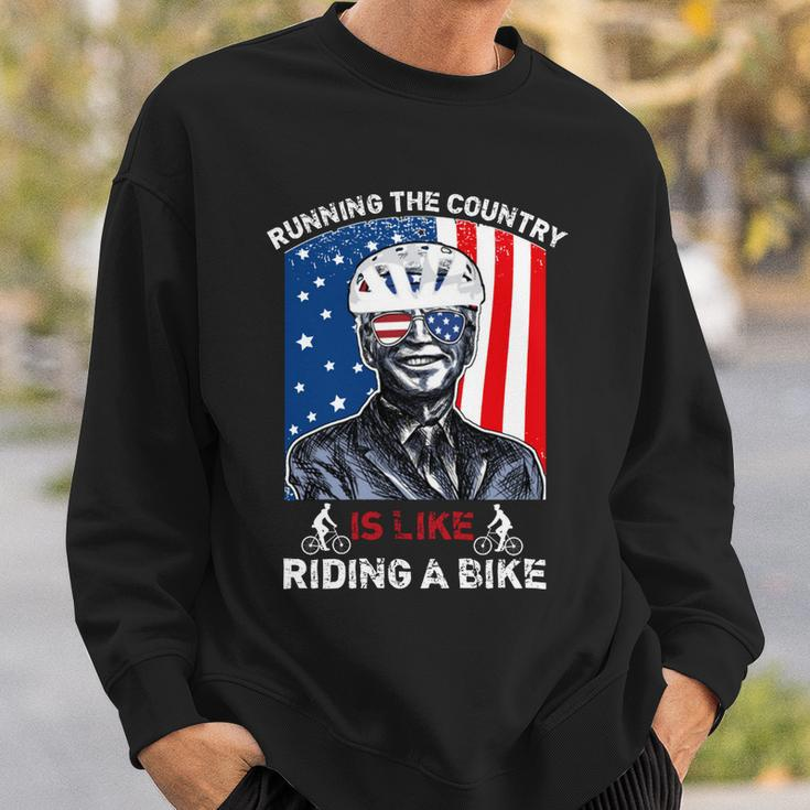 Joe Biden Falling Off His Bicycle Funny Biden Falls Off Bike V7 Sweatshirt Gifts for Him
