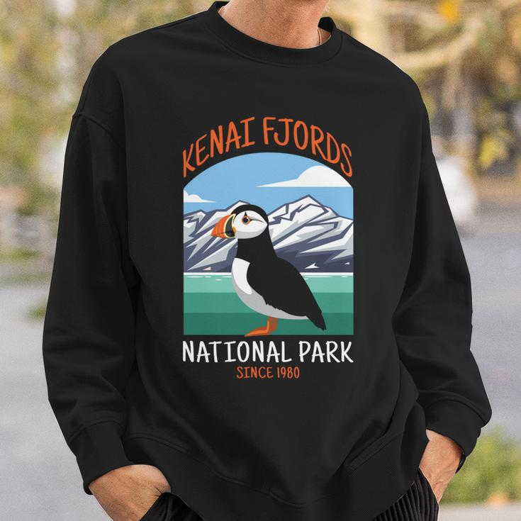 Kenai Fjords National Park Us Puffin Bird Alaska Sweatshirt Gifts for Him