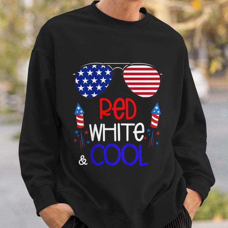 Kids Boys Kids 4Th Of July Red White And Cool Sunglasses Girls Sweatshirt Gifts for Him