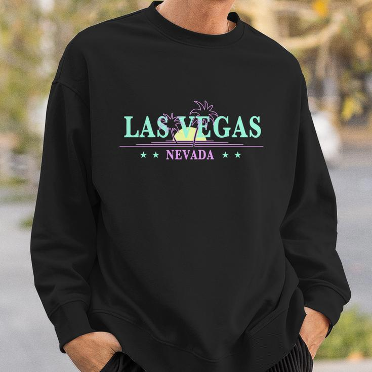 Las Vegas Retro Sunset Palm Trees Sweatshirt Gifts for Him