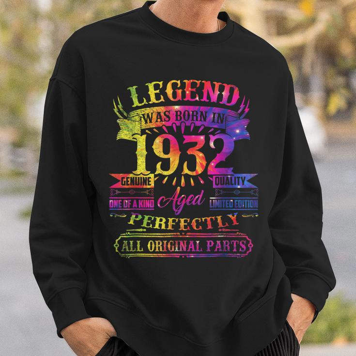 Legend Was Born In 1932 90 Year Old 90Th Birthday Tie Dye Sweatshirt Gifts for Him