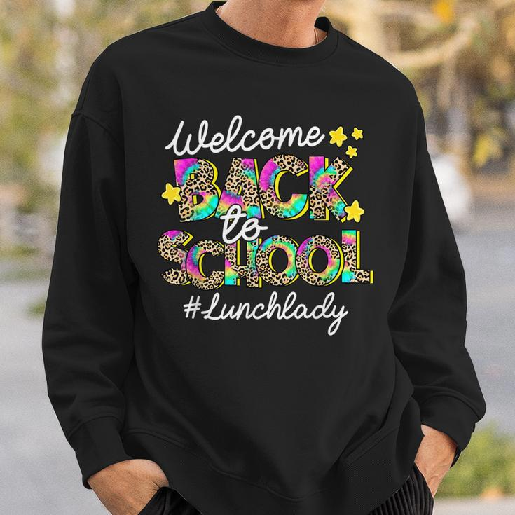 Leopard Welcome Back To School Lunch Lady Life Sweatshirt Gifts for Him