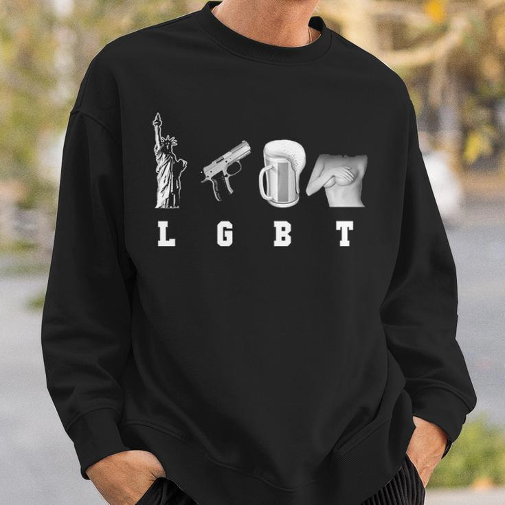 Liberty Guns Beer Sweatshirt Gifts for Him