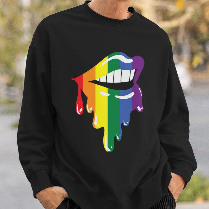 Lips Lgbt Gay Pride Lesbian Bisexual Ally Quote Sweatshirt Gifts for Him