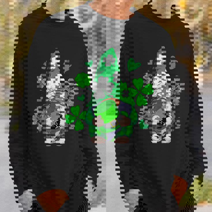 Love Gnomes Irish Shamrock St Patricks Day Four Leaf Clover Men Women Sweatshirt Graphic Print Unisex Gifts for Him