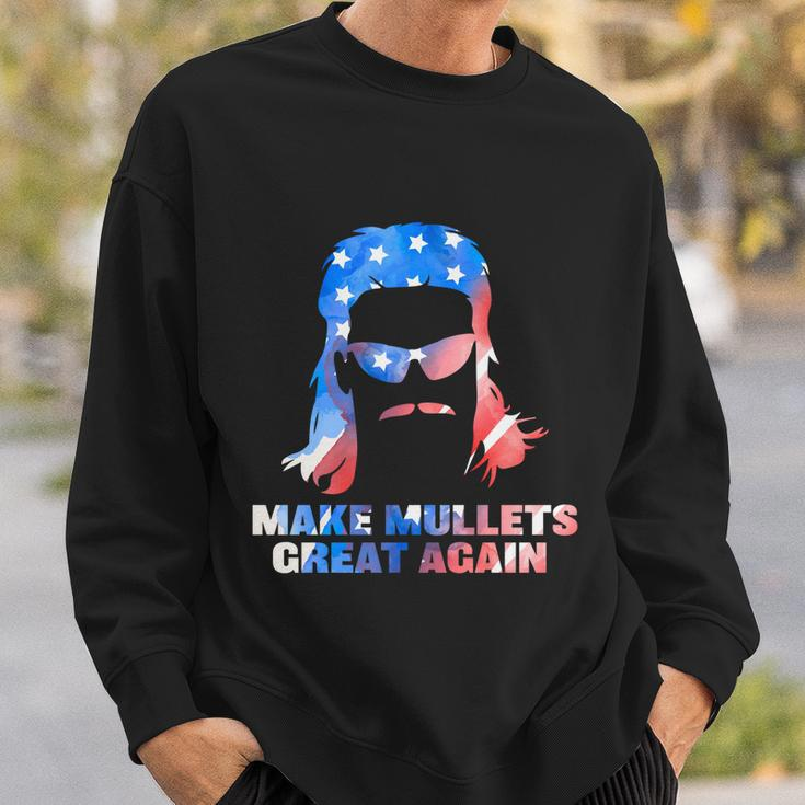 Make Mullets Great Again Funny 2020 Election American Flag Meaningful Gift Sweatshirt Gifts for Him