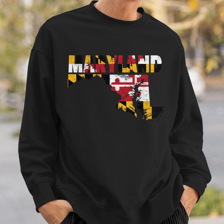 Maryland State Flag Sweatshirt Gifts for Him