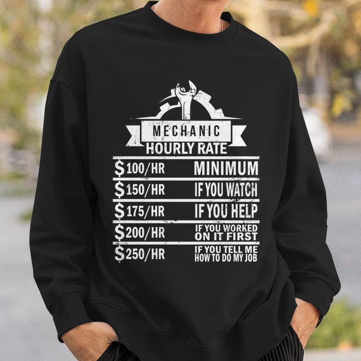 Mechanic Hourly Rate Tshirt Sweatshirt Gifts for Him