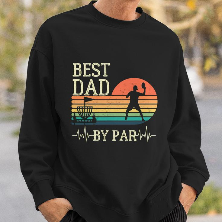 Mens Best Dad By Par Vintage Disc Golf Funny Fathers Day Sweatshirt Gifts for Him