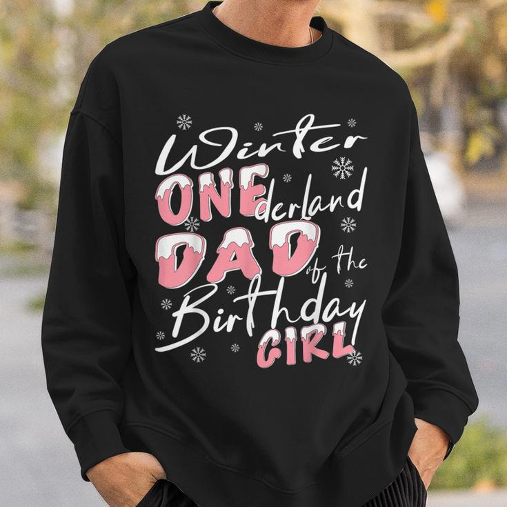 Mens Winter Onederland Dad Of Birthday Girl 1St Birthday Theme Sweatshirt Gifts for Him