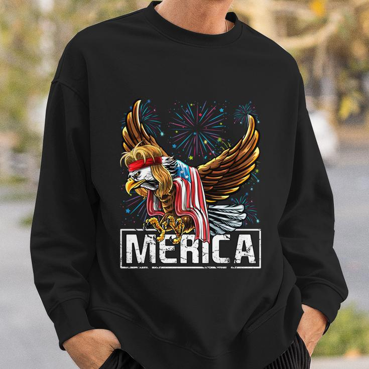 Merica Bald Eagle Mullet 4Th Of July American Flag Patriotic Funny Gift Sweatshirt Gifts for Him