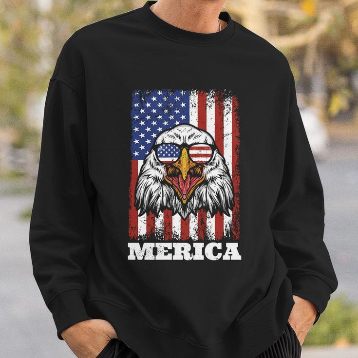 Merica Eagle Mullet 4Th Of July American Flag Stars Stripes Gift Sweatshirt Gifts for Him
