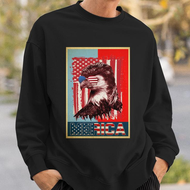 Merica Eagle Mullet 4Th Of July American Flag Vintage Usa Gift Sweatshirt Gifts for Him