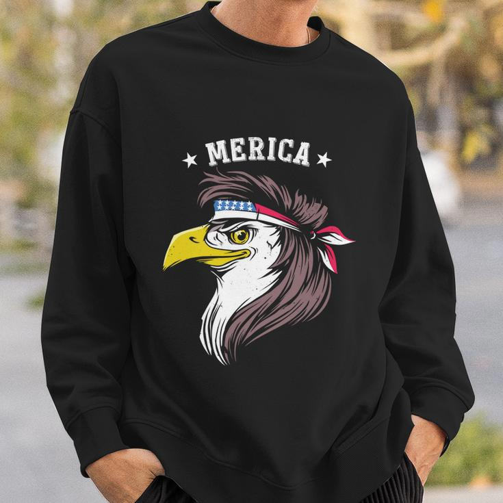 Merica Funny Gift Funny Eagle Mullet Funny Gift 4Th Of July Funny Gift Patriotic Sweatshirt Gifts for Him