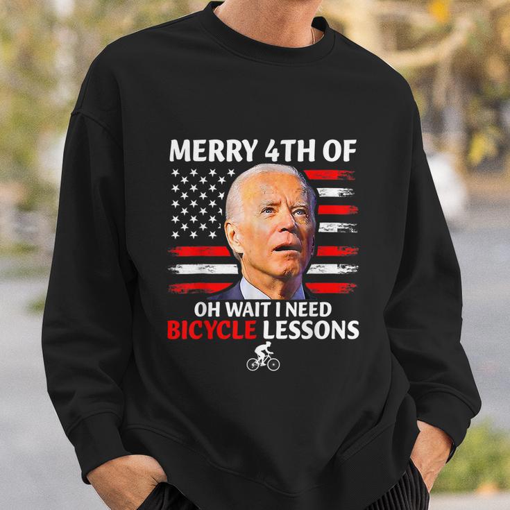 Merry 4Th Of July Biden Bike Bicycle Falls Off Anti Biden V2 Sweatshirt Gifts for Him