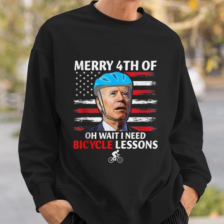 Merry 4Th Of July Biden Bike Bicycle Falls Off Anti Biden V4 Sweatshirt Gifts for Him