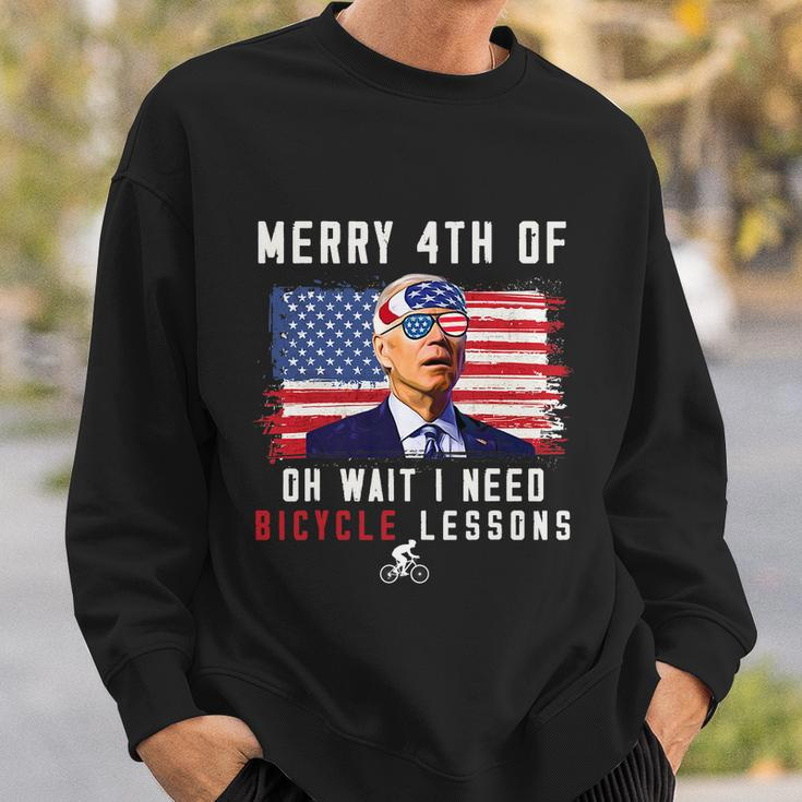 Merry 4Th Of July Biden Bike Bicycle Falls Off Funny V3 Sweatshirt Gifts for Him