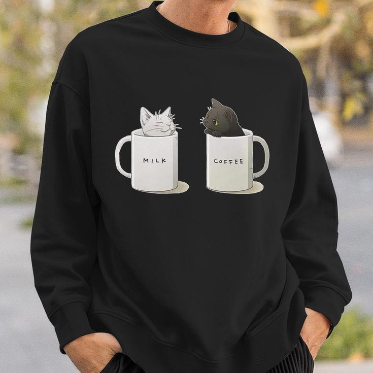 Milk N Coffee Kitties Sweatshirt Gifts for Him