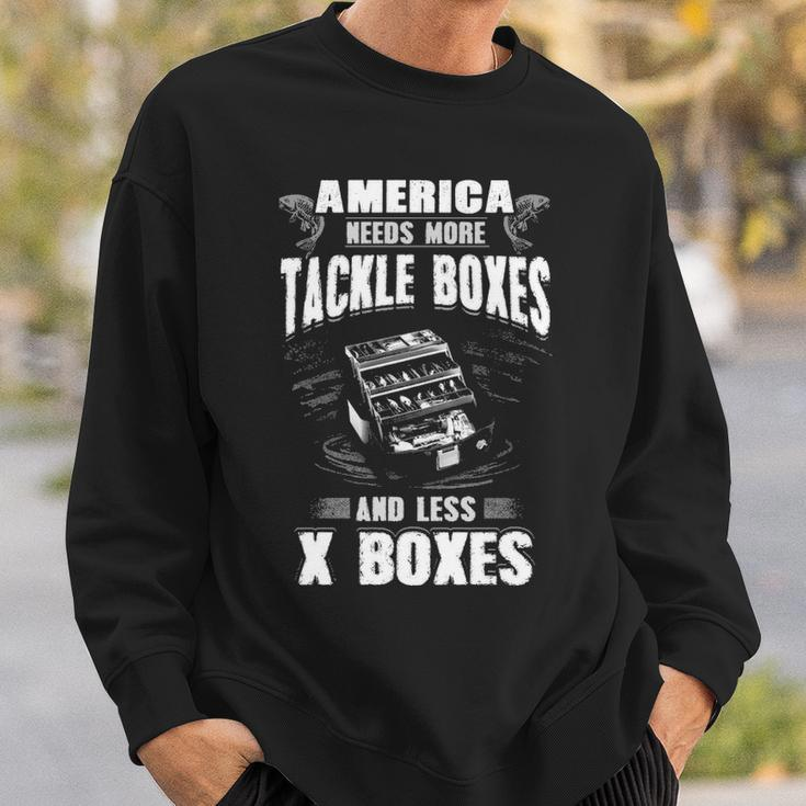 More Tackle Boxes - Less X Boxes Sweatshirt Gifts for Him